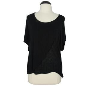 MOSSIMO Tee M MEDIUM Black Rayon Cross Front